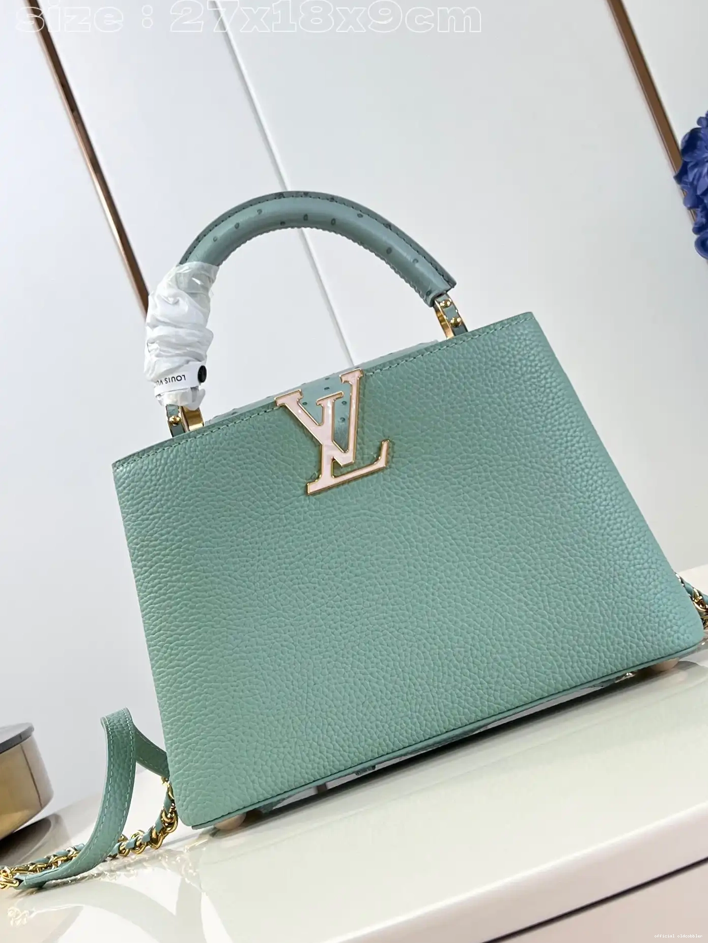 Official oldcobbler LOUIS VUITTON BB-29*16.5*9CM CAPUCINES 0616